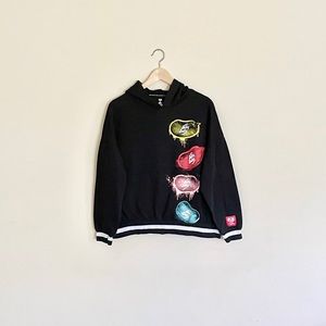 NEW Justice x Jelly Belly Graphic Black Hoodie Girls size XL Plus (16p/18p)
